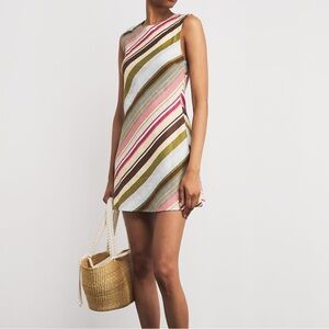 Julia Mini Dress in Meleu Stripe Multi FAITHFULL THE BRAND